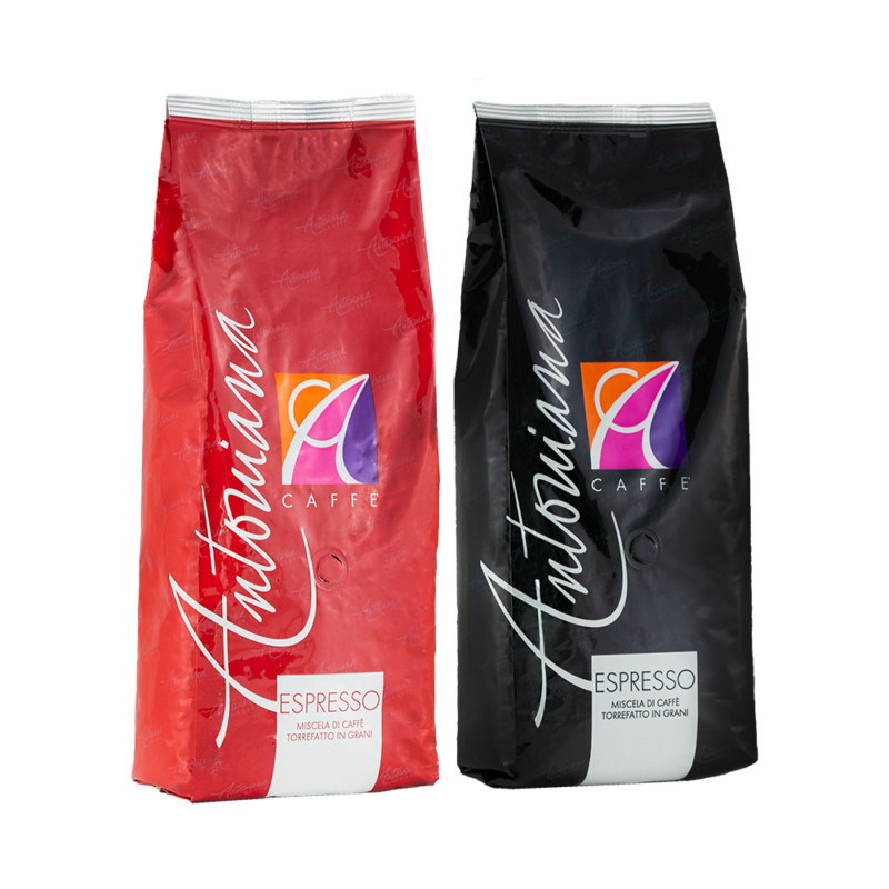 ANTONIANA Caffé NERO + ROSSO,  <br>2 packages à 0,5kg