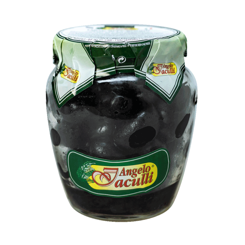 Giant black olives "Bella di Cerignola" - pickled in sunflower oil