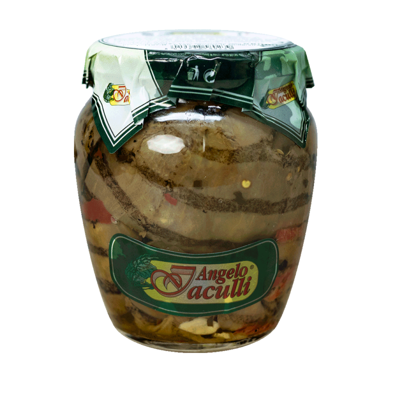 Grilled eggplant - pickled in sunflower oil