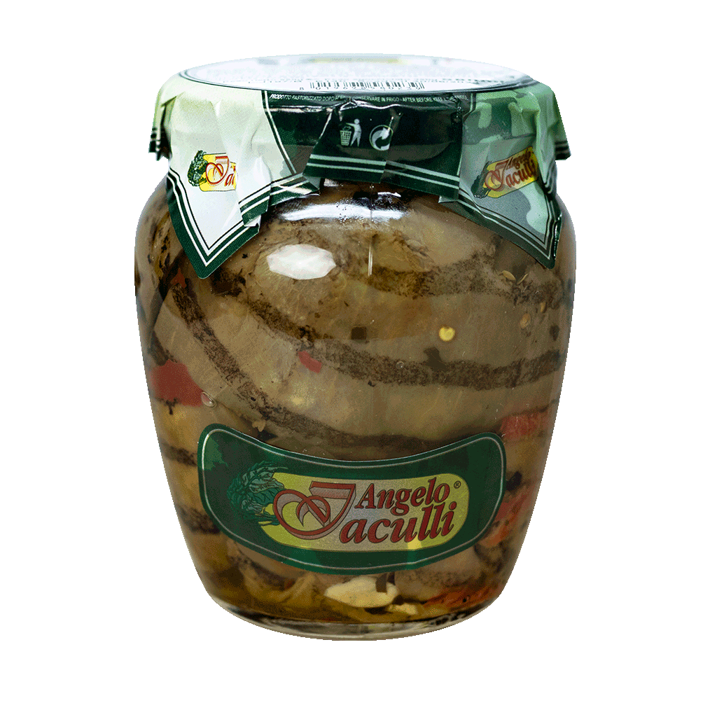 Grilled eggplant - pickled in sunflower oil