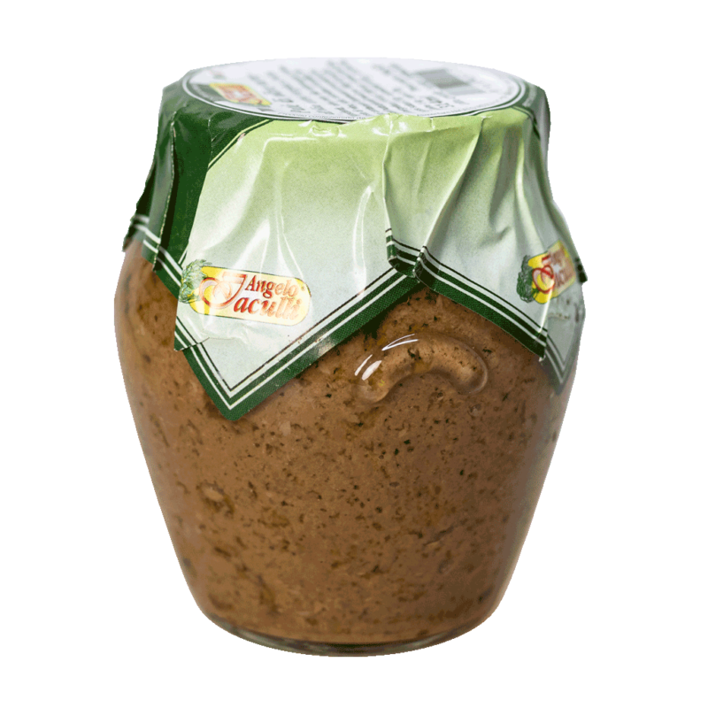 Paté of black olives in extra virgin olive oil
