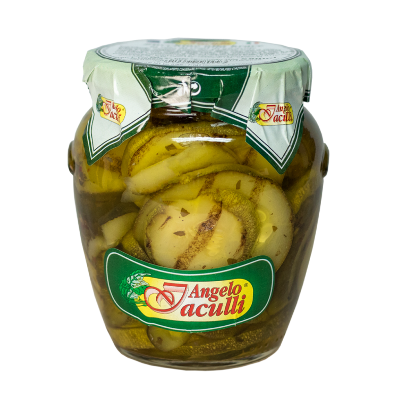 Grilled zucchini - pickled in sunflower oil