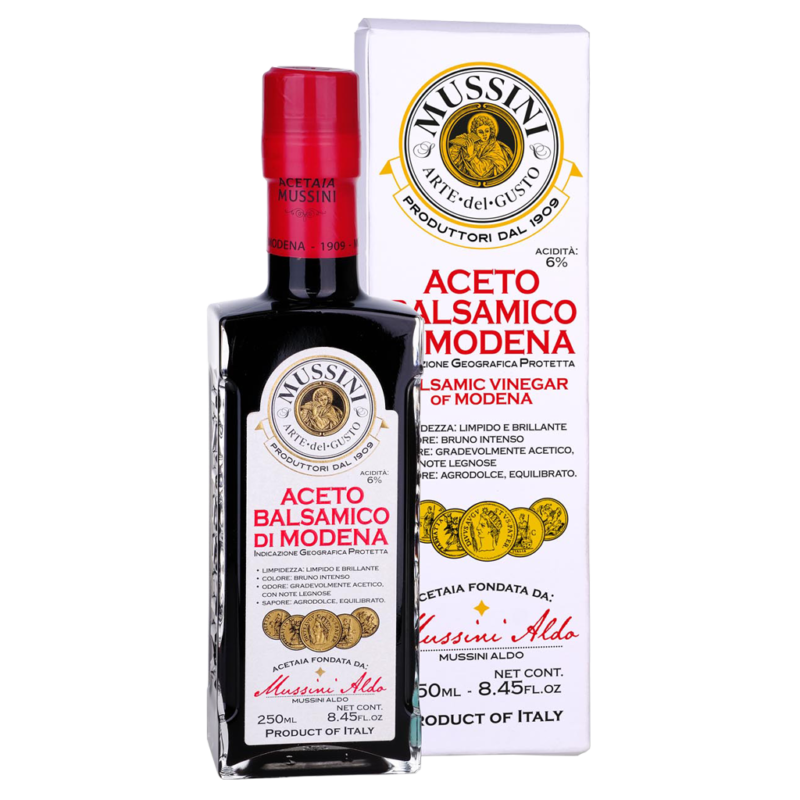 Balsamic vinegar of Modena PGI "Aldo Mussini" 5 gold medals in gift box | 250 ml